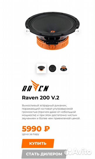 Новые динамики Dl Audio Raven 200