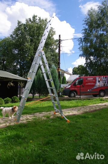 Трехсекционная лестница Эйфель Ювелир 3х12