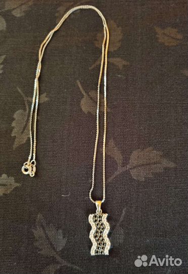 Кулон с цепочкой серебро