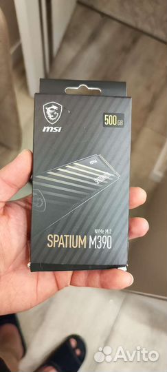 SSD накопитель MSI spatium M390 500гб новый