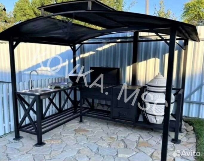 Мангал с крышей