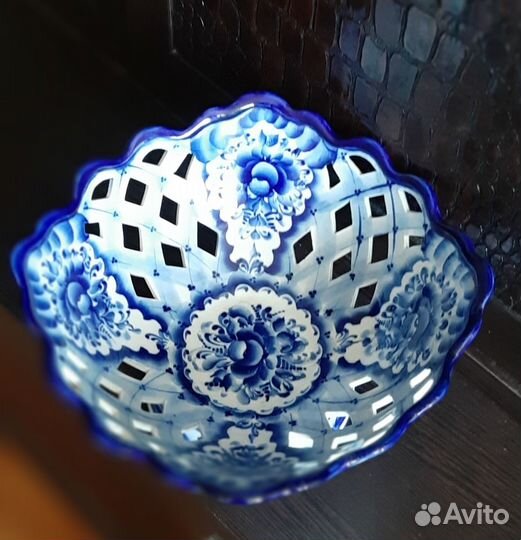 Фруктовница и конфетница Гжельский фарфор