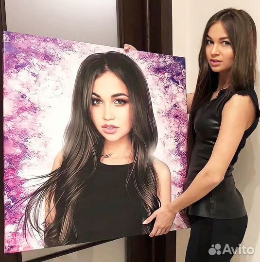 Портрет по фото на холсте в Краснодаре