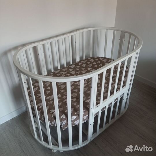 Детская кровать трансформер 8в1 белая