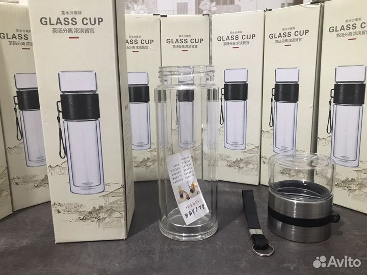 Бутылка для чая стеклянная