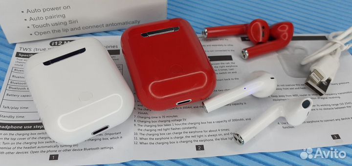 Беспроводные наушники Airpods I12 Сенсорные