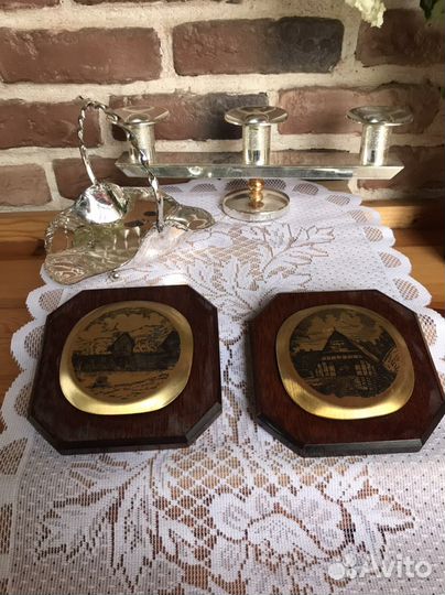 Конфетница, подсвечник серебрение Германия