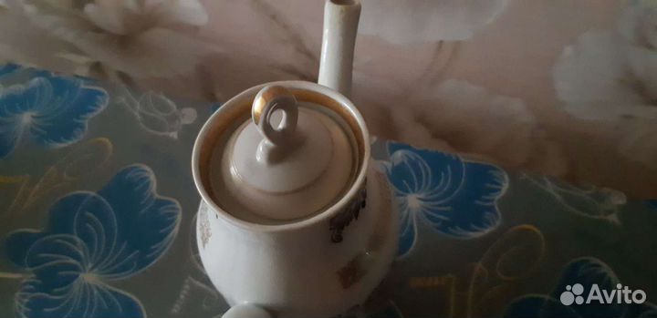 Кофейник,сливочник.Ретро.ссср.Фарфор.Позолота