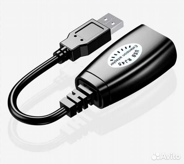 Адаптер удлинитель USB по витой паре vcom с USB A