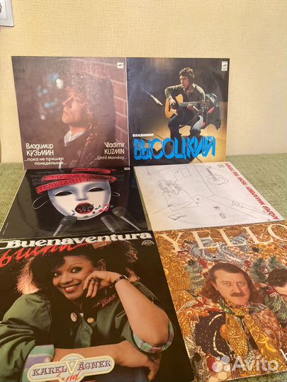 Пластинки Yello, buenaventura, Высоцкий и др