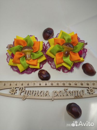 Резинки бантики ручной работы 