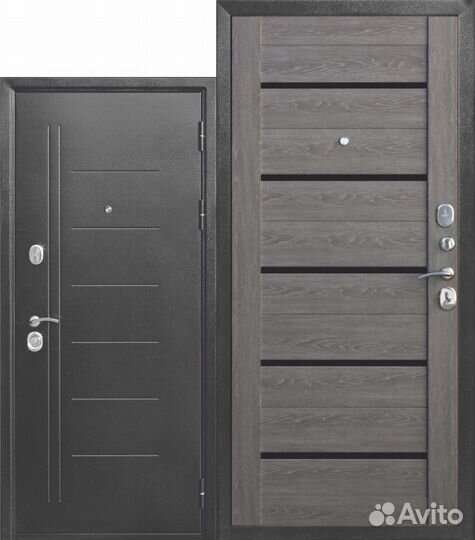 Входные металлические двери 10 см Троя Серебро