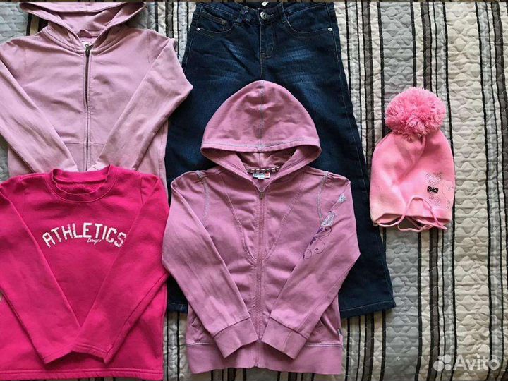 Вещи на девочку. Пакетом. 7-8 лет