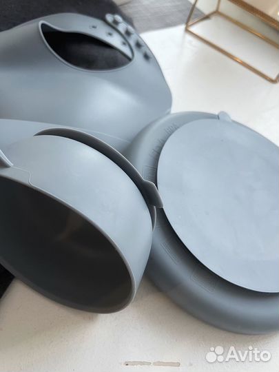 Силиконовая детская посуда новая