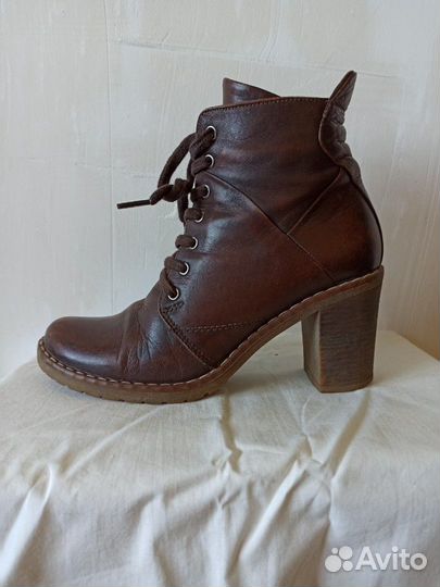 Ботинки bender коричневые кожаные осенние