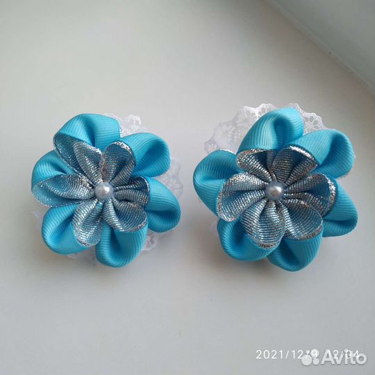 Новогодние бантики, Резиночки для волос