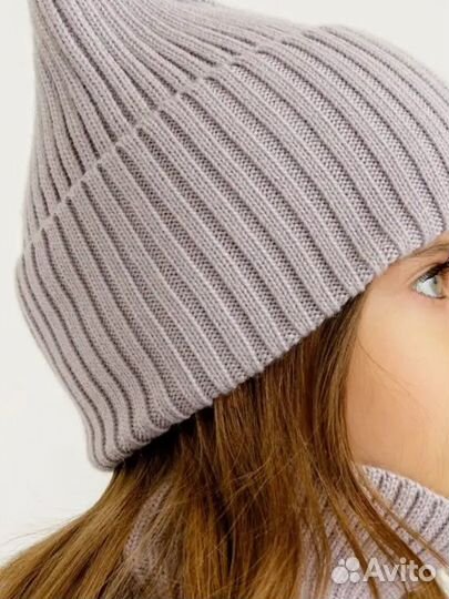 Набор шапка и снуд для девочки демисезон от 6 лет