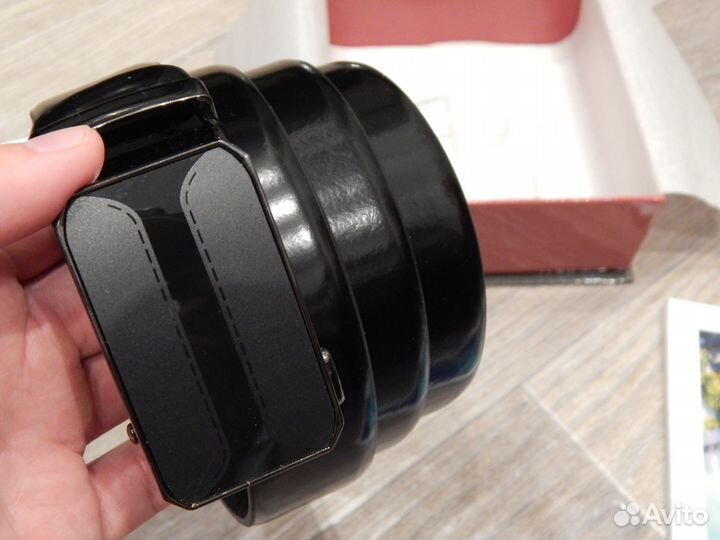 Ремень мужской черный из натуральной кожи брючный