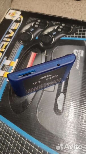 Топовый flash картридж Sega MD v3 PRO синий