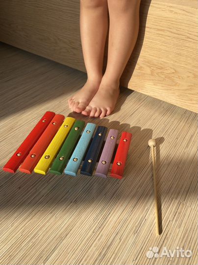 Деревянные развивающие игрушки ксилофон кубики