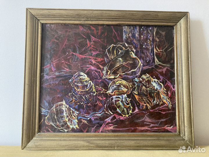 Картина маслом на холсте. Ракушки