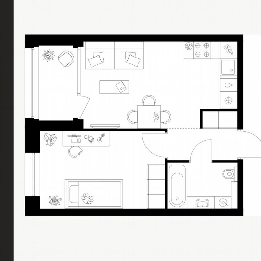 1-к. квартира, 35,3 м², 5/8 эт.