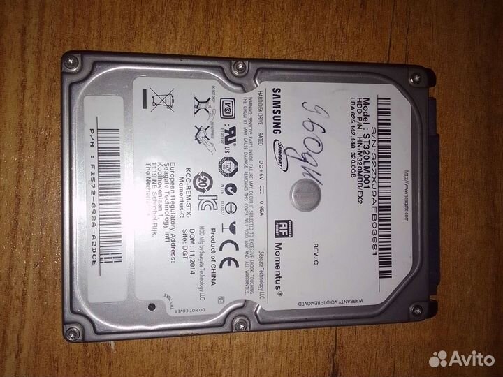 Жесткий диск Seagate Samsung Momentus