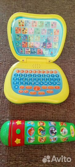 Ноутбук и микрофон детские музыкальные