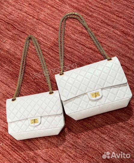 Сумка Chanel 2.55 под заказ 28 cm белая