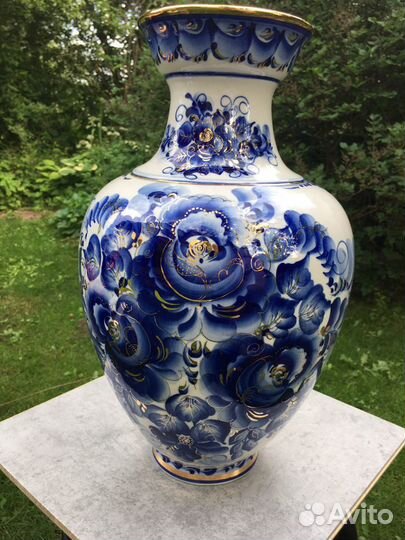 Ваза для цветов Гжель