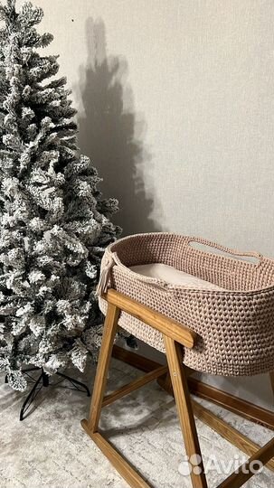 Детская люлька колыбель плетеная