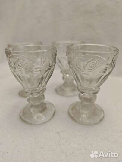 Рюмки стекло 4 шт 1930-1940 гг СССР