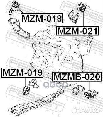 Подушка двигателя зад прав/лев MZM-021 Febest