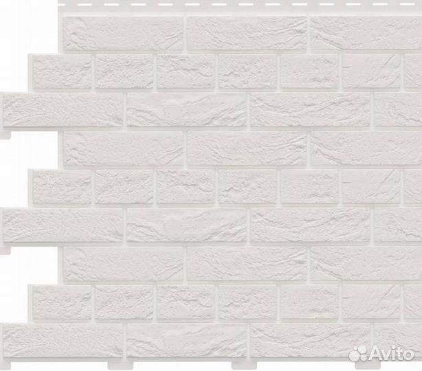 Фасадные панели Доломит Кирпич Славянка Белоснежный