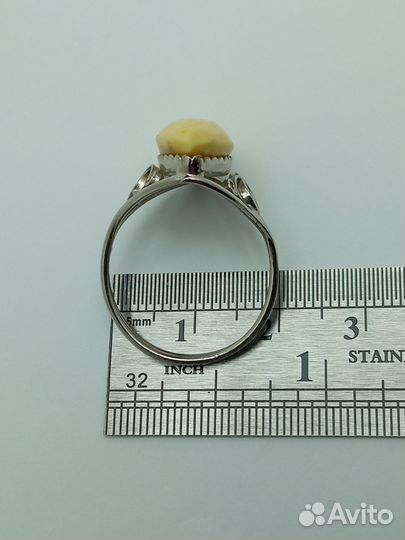 Янтарь кольцо с янтарем