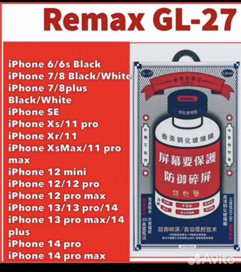 Защитное Стекло для iPhone Remax Original