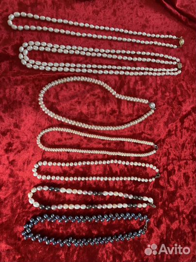 Бусы из натурального жемчуга