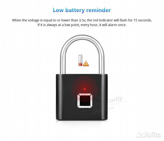 Новый. Умный замок с отпечатком пальца Towode