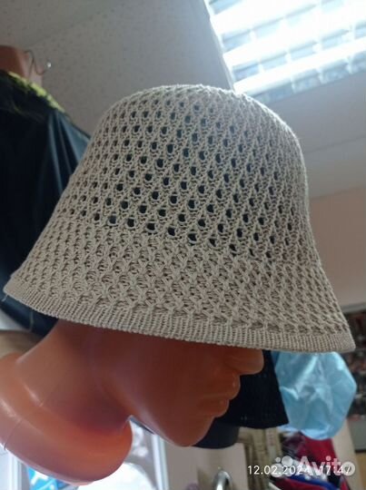 Шляпа женская, плетёная панама