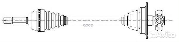 Привод в сборе renault clio/kangoo 1.2 лев. 170