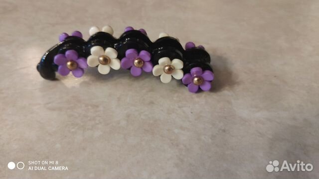 Заколка-автомат, банан, резинки для волос