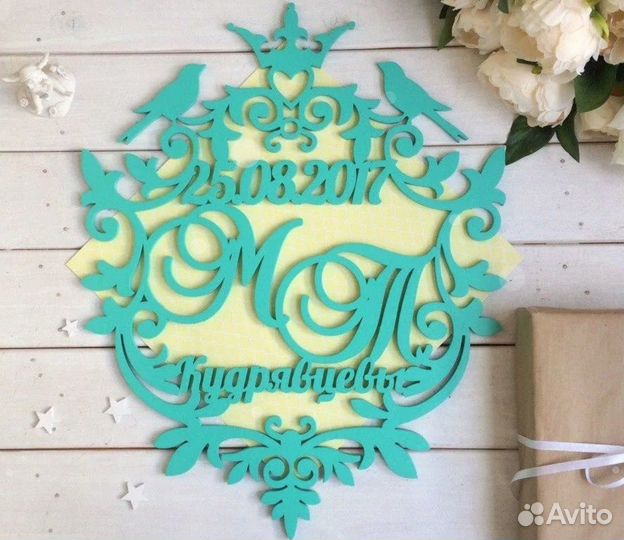 Монограмма на свадьбу (семейный герб)