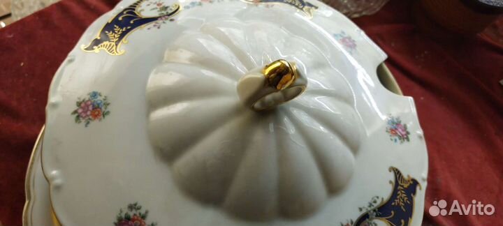 Супница Чехия 60 е годы фарфор без сколов