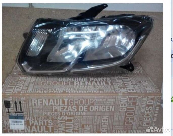 Левая фара Рено Логан 2 Sandero