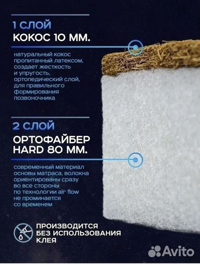 Матрас детский круглый 75*75