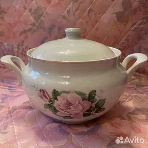Супница с крышкой фарфор