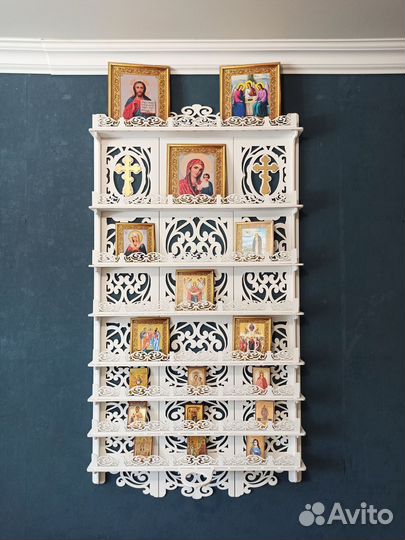 Полка для икон Иконостас Модель 155 Красный угол 1