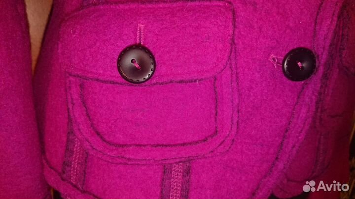 Яркий жакет из валяной шерсти