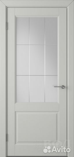 Дверь межкомнатная из массава фрезерованная белая
