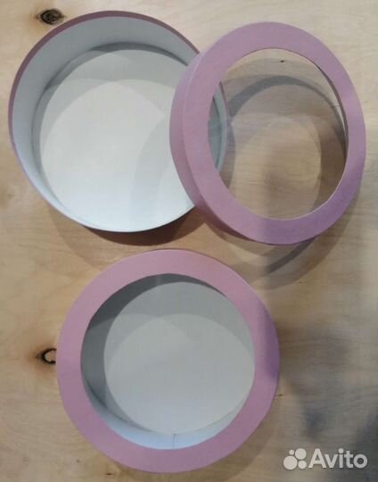 Коробка подарочная круглая с прозрачной крышкой